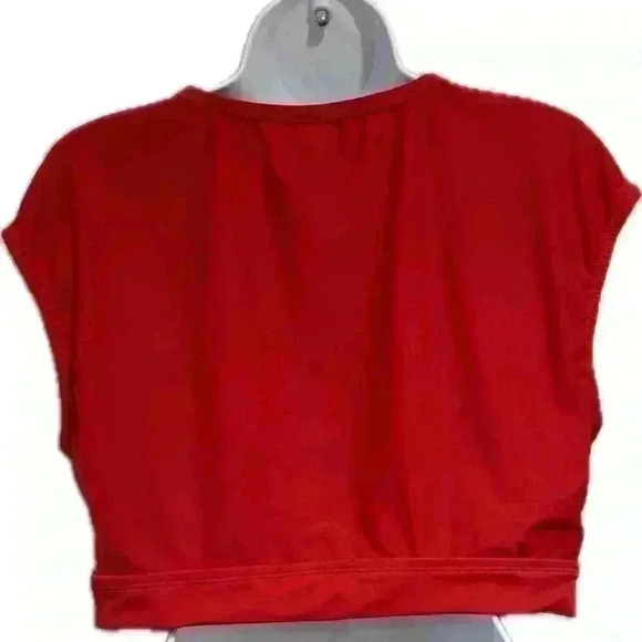 Bleu Rod Beattie Behind the Seams Cap Sleeve swim Top red size 14 pool beach - Picture 10 of 10